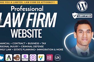 create attorney, lawyer, legal, law firm wordpress website