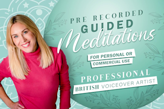 provide premade meditations with music for commercial use