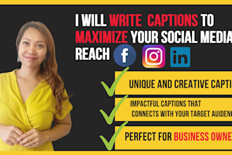 create social media captions for your business