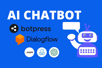 develop ai chatbot using botpress , manychat, dialogflow, voiceflow