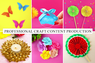 make professional DIY craft videos for you