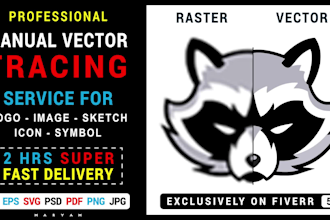retrace, redo, recolor, redraw, vectorize, convert logo or image to vector