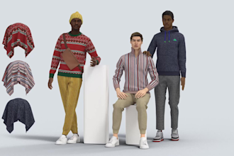 design 3d garments or apparels for your clothing brand