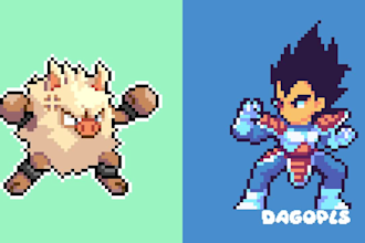make pixel art characters or animations for you