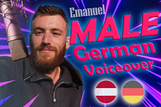 record your epic deep male german voice over