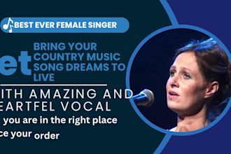 be your professional pop country singer and songwriter with amazing vocal