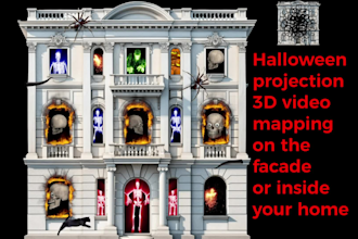 do halloween projection video mapping