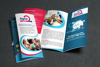 design bifold or trifold brochure, catalog in 12hrs