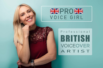 record a female british voiceover fast in 24 hours