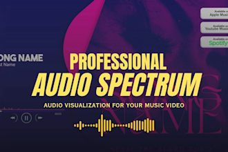 create a professional audio spectrum for your music video