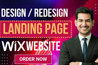design or redesign wix landing page and figma to wix studio website development
