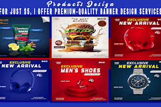 do social media ads, social media post and banner, retouching product