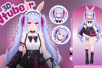 create your custom 3d vroid vtuber avatar with full rigging