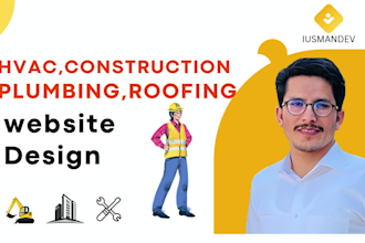 design hvac, roofing, plumbing, construction website