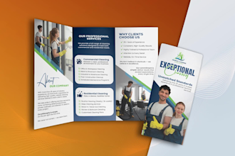 design clean, modern tri fold brochures for your business