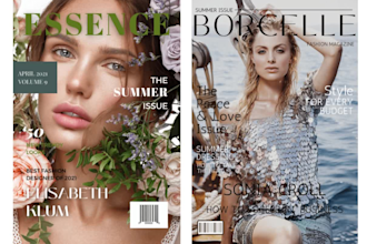 design a professional fashion or business magazine cover