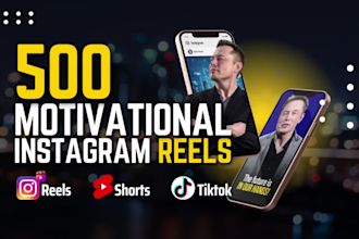 create motivational instagram reels, youtube shorts, tiktok