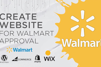create a professional website for walmart marketplace approval