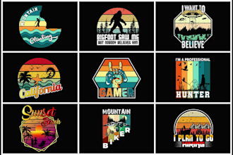 create a custom retro t shirt logo design