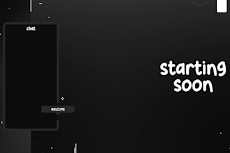create moon themed animated stream overlay pack for twitch