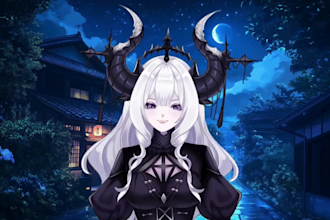 create a custom 2d 3d vtuber model with full rigging, vrm, and streaming setup