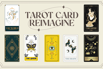 make design tarot, zodiac, tcg, card game, playing card and board game with box