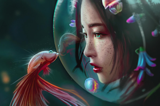 paint beautiful illustrations for you