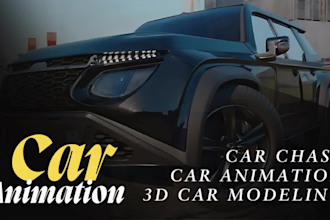 make high speed 3d car chase animation with dynamic camera, explosions, and vfx
