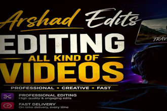 do professional editing yt videos sports videos yt shorts all type