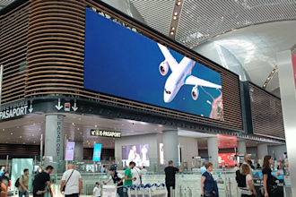 create 3d billboard animation and anamorphic led screen ads