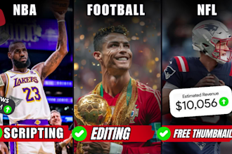 make nba, NFL, football and mini documentary videos for youtube