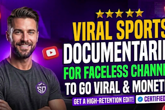 edit viral faceless sports videos and documentary