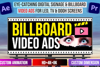 do digital signage video, billboard animation ad for led TV dooh