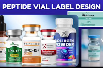 do peptide label design, vial label, sarms, supplements