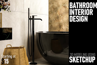 create bathroom interior design and realistic renderings