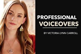 record a natural, professional american female voice over