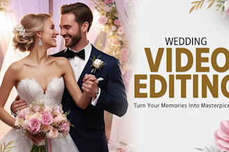 professional cinematic wedding video editing