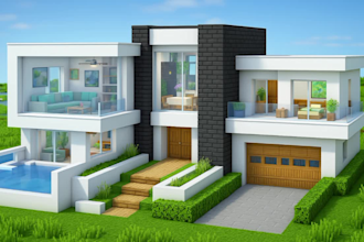 build minecraft house, village, farm, spawn, castle, lobby, hub or maps