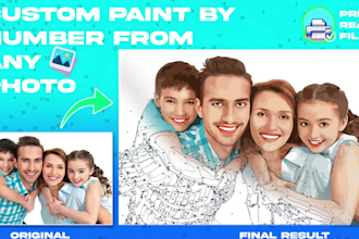create custom paint by number from any photo