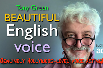 narrate and produce your non fiction audiobook beautiful english voiceover