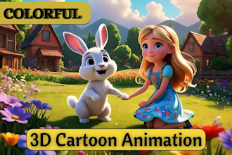 do 3d cartoon animation, ai video art and ai tiktok video in 24 hours