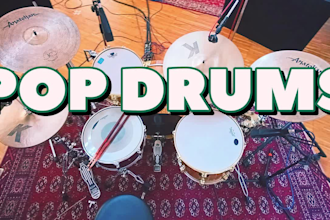 record studio quality multi track acoustic drums for pop rock