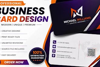 create modern ,and unique business cards for startups and businesses