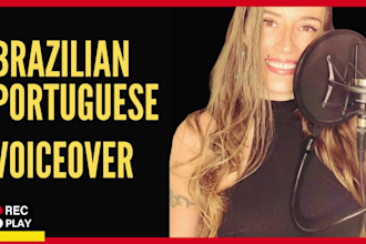 record professional female brazilian portuguese voice over