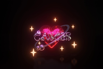 design 3d chrome typography and animation for your brand