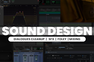 do sound design, sfx, and foley for film, video, and ads