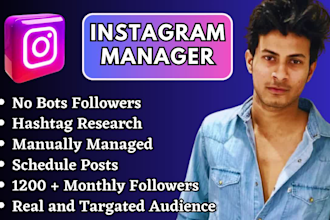professionally manage and organically grow your instagram