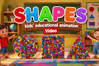 create the best kids learning animation video for youtube