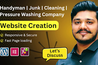 create handyman, junk, home cleaning, painting, pressure washing service website