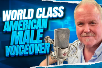 record a world class american male voiceover